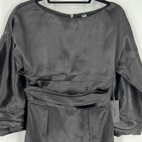 h:ours Cristiano Mini Dress in Black Noir Small - Picture 5 of 11